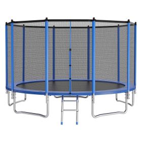 Outdoor Trampoline, 15FT Round Recreational Trampoline with Enclosure Net, ASTM Approved, Heavy Duty Trampolines, Max 470 lbs Weight Capacity