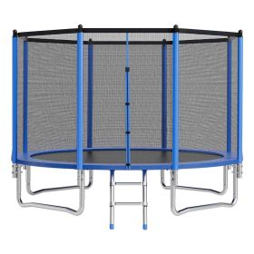Outdoor Trampoline, 12FT Round Recreational Trampoline with Enclosure Net, ASTM Approved, Heavy Duty Trampolines, Max 400 lbs Weight Capacity