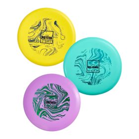 Disc Golf Set, 3 Pack Disc Golf Starter Set, Beginners Flying Discs for Full-Body Strength Training, with Putter, Mid-Range, Driver, PDGA Approved