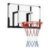 Wall Mount Basketball Hoop, 44-inch PC Backboard Mounted Basketball Hoop Outdoor with Solid Steel, 0.08 inch Thickened Backboard