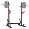 Squat Stand Power Rack, Multi-Functional Barbell Rack with Hook, Weight Plate Storage Attachment, Adjustable Free Bench Press Stands