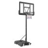 Basketball Hoop, 4-10 ft Adjustable Height Portable Backboard System, 44 inch Basketball Hoop & Goal, Kids & Adults Basketball Set with Wheels, Stand