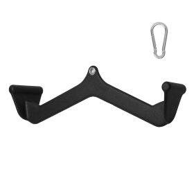 LAT Pulldown Attachment, Cable Machine Rowing V-bar Attachment, Tricep Pull Down Bar, Back Strength Training Rubber Coated Handle Grip