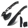 Hunting Knife and Hatchet Axe Combo Set with Sheath, Fixed Blade Tactical Knife and Camping Axe