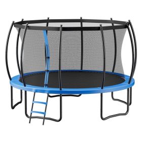 VEVOR Outdoor Trampoline, 15FT Recreational Trampoline, ASTM Approved Trampolines with Enclosure Net & Thickened Pad, Max 470 lbs Weight Capacity