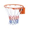 Basketball Rim, Wall Door Mounted Basketball Hoop, Heavy Duty Q235 Basketball Flex Rim Goal Replacement with Net