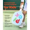 Kids Pickleball Paddle, Lightweight Youth Pickleball Paddle with Small Grip and Cute Pattern, Fiberglass Pickle Ball Racket & Honeycomb Core