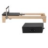 Pilates Reformer Machine, Wooden Pilates Workout Equipment for Home Gym Studio Use, Pilates Bed with Dual Resistance- Spring & Cord