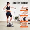 Stair Stepper, Mini Stepper for Exercise at Home, Hydraulic Fitness Stepper with Resistance Bands, Full Body Workout Cardio Equipment