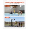 Portable Basketball Stand, 10 ft Height Adjustment Basketball Hoop & Goal, Portable Basketballs Hoop with 48 inch PC Backboard & Wheels for Kids