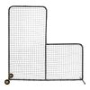 L Screen Baseball for Batting Cage, 7x7 ft Softball Safety Screen, Body Protector Portable Batting Screen with Carry Bag, Wheels, Ground Stakes