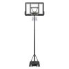 Basketball Hoop, 4-10 ft Adjustable Height Portable Backboard System, 44 inch Basketball Hoop & Goal, Kids & Adults Basketball Set with Wheels, Stand