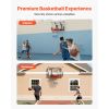 Wall Mount Basketball Hoop, 44-inch PC Backboard Mounted Basketball Hoop Outdoor with Solid Steel, 0.08 inch Thickened Backboard