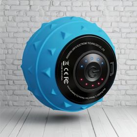 Rechargeable High Intensity Vibration Massage Ball for Muscle and Fitness, Electric Fascia Release for Neck, Back and Feet, USB Charging (Color: Blue)